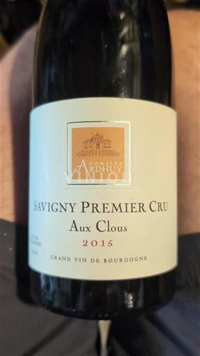 Bourgogne Savigny-lès-beaune Premier Cru Domaine Ardhuy Aux Clous 2015