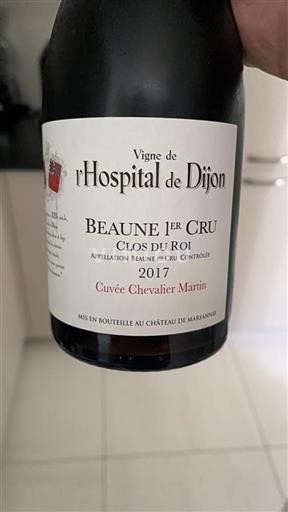 Burgundi Määrittelemätön Premier Cru Vigne de l'Hospital de Dijon Cuv%c3%a9e Chevalier Martin 2017