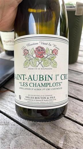 Vin Blanc sec Les Champlots Gilles Bouton & Fils 2022 France Bourgogne AOC Premier Cru