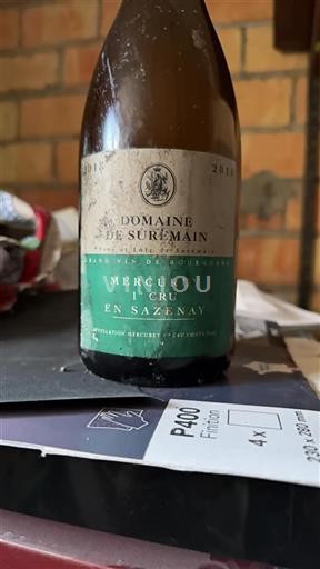 Bourgogne Mercurey Premier Cru Domaine Suremain En Sazenay 2018