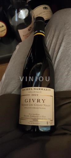 Burgundi Givry Premier Cru Michel Sarrazin et Fils Premier Cru Champ Nalot 2022