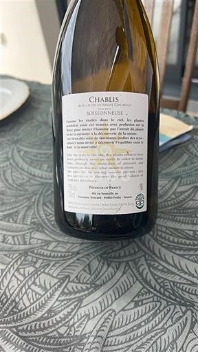 Bourgogne Chablis Domaine Brocard La Boissonneuse 2022