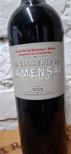 Bordeaux Haut-Médoc Grand Cru La Closerie de Camensac 2019