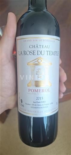 Bordeaux Pomerol Château La Rose du Temple 2015