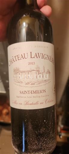 Bordeaux Saint-Émilion Château Lavignère 2013