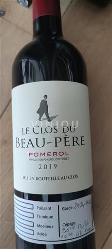 Bordeaux Pomerol Le clos du Beau-Père 2019