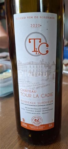 Bordeaux Bordeaux supérieur Château Tour La Cadie 2020