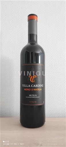 Vin Rouge sec Nero d'Avola Villa Cardini 2023 Italie Sicile IGT