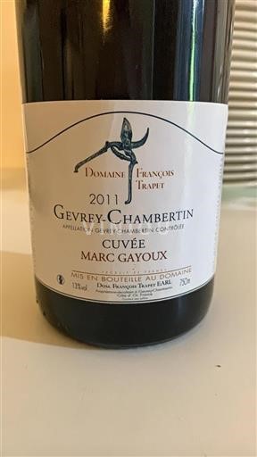 Bourgogne Gevrey-chambertin Domaine François Trapet Marc Gayoux 2011