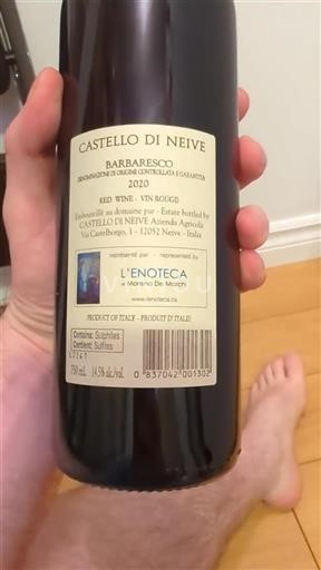 Piedmont Barbaresco Castello di Neive 2020