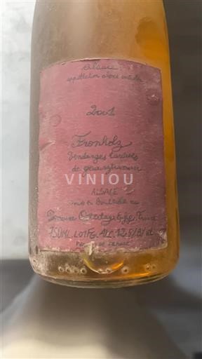 Alsacia Vendanges Tardives Domaine Osterag Fronholz 2001