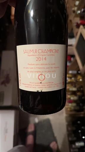 Loire Valley Saumur-Champigny Sébastien Bobinet et Emeline Calvez 2014