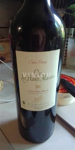 Bordeaux Lussac-saint-émilion Clos Les Hauts Martins Prestige 2004