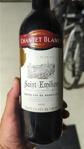 Bordeaux Saint-Émilion Chantet Blanet 2010