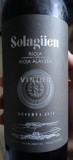 La Rioja Rioja Solagüen Reserva 2016