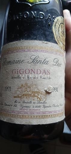 Vin Rouge sec Domaine Santa Duc 1991 France Vallée du Rhône Gigondas AOC