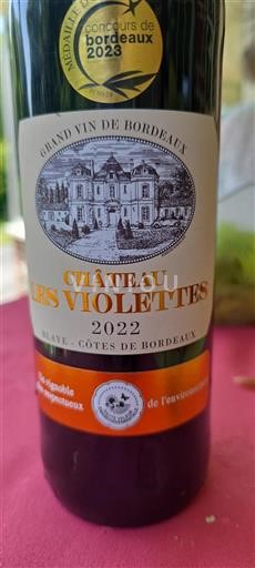 Bordeaux Blaye-côtes-de-bordeaux Château Les Violettes 2022