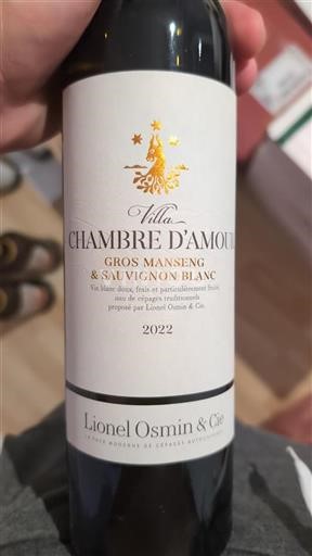 Sydvestfrankrig Côtes de Gascogne Villa Chambre Amour Gros Manseng & Sauvignon Blanc 2022