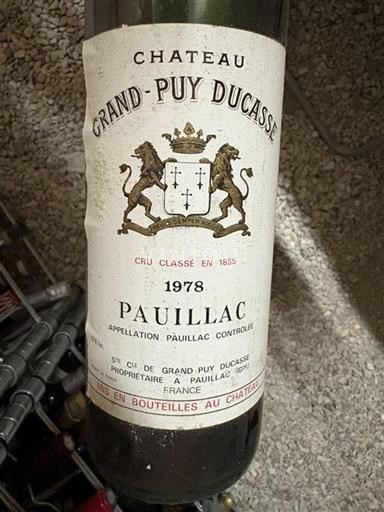 Bordeaux Pauillac Grand Cru Château Grand-Puy Ducasse 1978