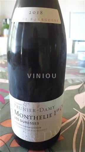 Burgundy Unspecified Premier Cru Domaine Prunier-Damy Monthelie 1er Cru Les Duresses 2018
