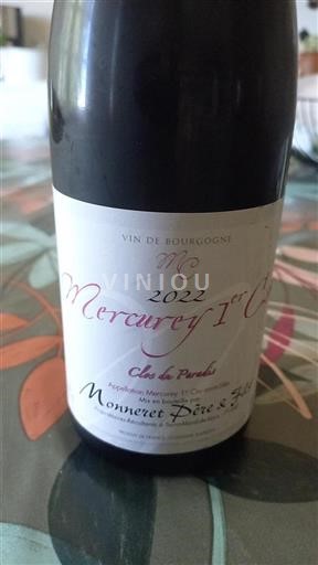 Burgundsko Nespecifikováno Premier Cru Monneret Père & Fils Clos du Paradis 2022