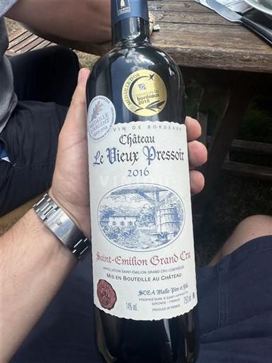 Bordeaux Saint-Émilion Grand Cru Grand Cru Château Le Vieux Pressoir 2016