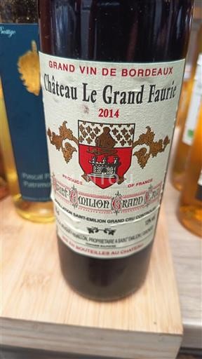 Bordeaux Saint-Émilion Grand Cru Grand Cru Château Le Grand Faurie 2014