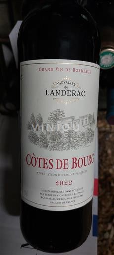 Bordeaux Côtes-de-bourg Chevalier de Landerac 2022