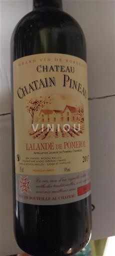 Bordeaux Lalande-de-pomerol Château Chatain Pineau 2017