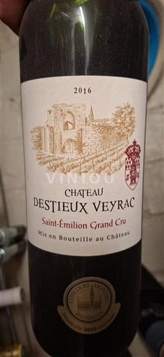 Bordeaux Saint-Émilion Grand Cru Grand Cru Château Destieux Veyrac 2016