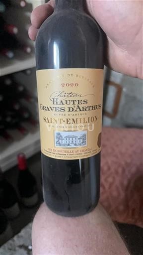 Bordeaux Saint-Émilion Château Hautes Graves Arthus D'Arthus 2020
