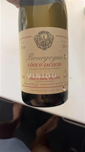 Borgogna Domaine Alain et Julien Vignot 2018