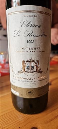 Bordeaux Saint-Estèphe Cru Bourgeois Château La Rousselière 1992