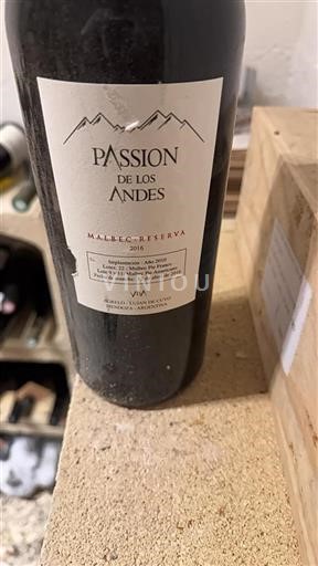 Mendoza Non specificato Pasión de los Andes Malbec Reserva 2016