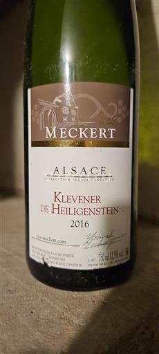 Alsace Grand Cru Domaine Meckert Klevener de Heiligenstein 2016