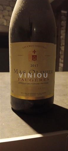 Languedoc Faugères Les Crus Faugères Mas Olivier 2017