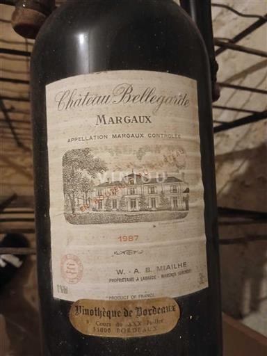 Bordeaux Margaux Château Bellegarde 1987