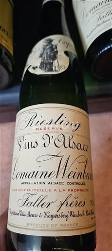 Alsasko Grand Cru Domaine Weinbach Réserve 1983