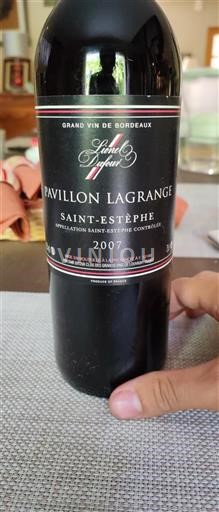 Bordeaux Saint-Estèphe Pavillon Lagrange 2007