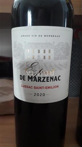 Bordeaux Lussac-saint-émilion Esprit de Marzenac 2020