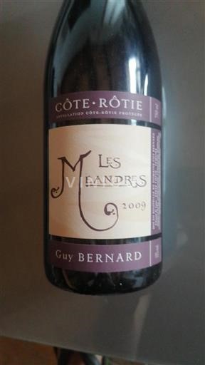 Vallée du Rhône Côte-rôtie Domaine Guy Bernard Les Méandres 2009