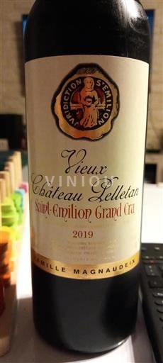 Burdeos Saint-Émilion Gran Cru Grand Cru Château Pelletan Vieux 2019