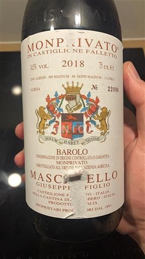 Piemonte Barolosta Mascarello Giuseppe e Figlio Monprivato 2018