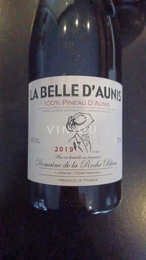 Loire Valley Coteaux du Loir Domaine La Roche Bleue La Belle d'Aunis 2019