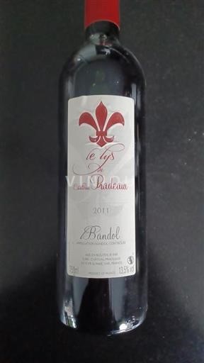 Vin Rouge sec Le Lys de Pradeaux Château Pradeaux 2011 France Provence Bandol