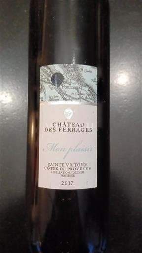 Provence Côtes-de-Provence Château Des Ferrages Mon plaisir 2017