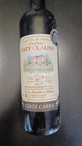 Bordeaux Blaye-côtes-de-bordeaux Château Paty Claune Carra 2019