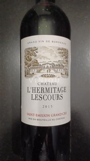 Bordeaux Saint-Émilion Château L'hermitage Lescours 2015
