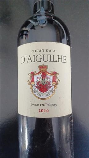 Bordeaux Castillon-côtes-de-bordeaux Château Aiguilhe 2016