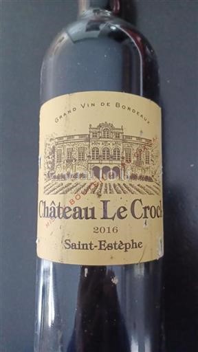 Bordeaux Saint-Estèphe Le Crock 2016